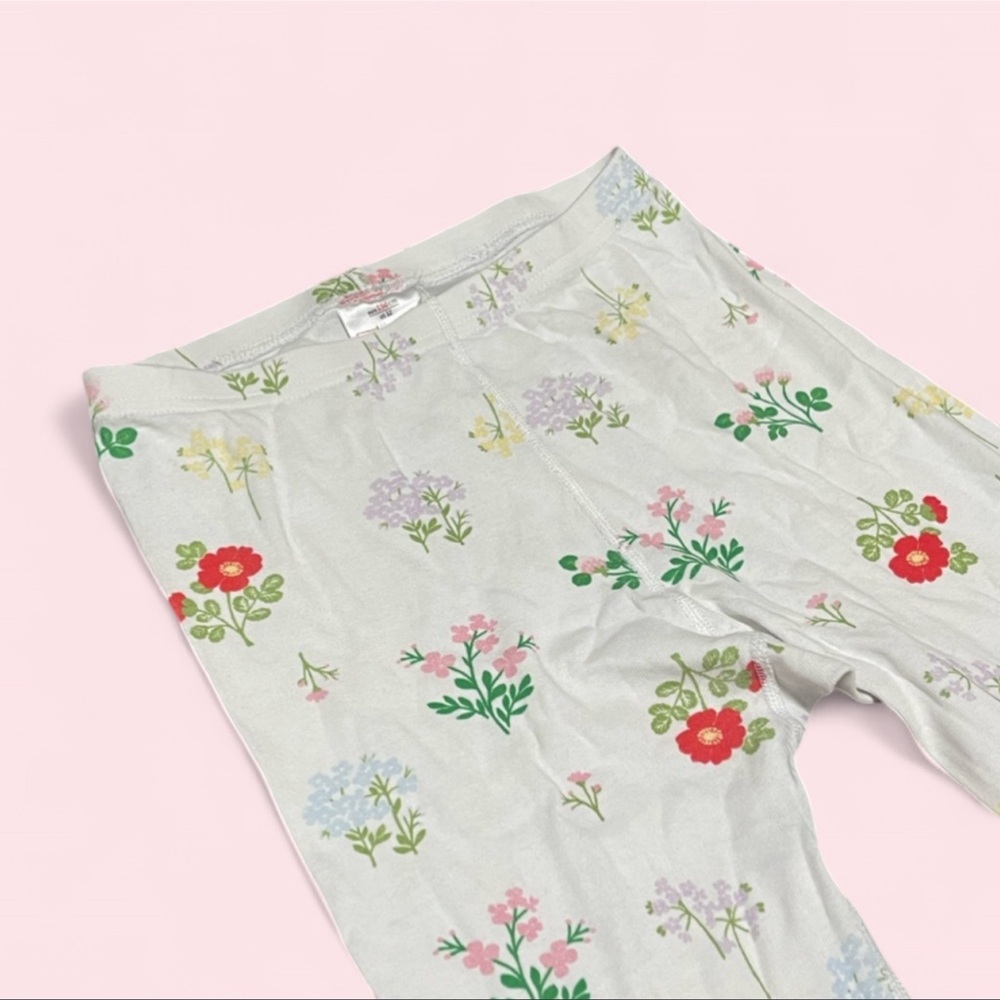 Hanna Andersson Girls 150 (US 12) 100% Cotton Wildflower Long John Pajama Pants - Picture 2 of 5